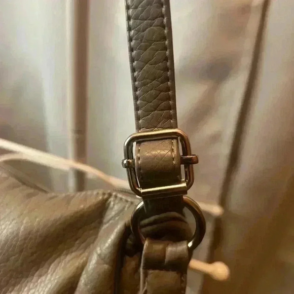 Grey Leather Crossbody Bag - Picture 11 of 14